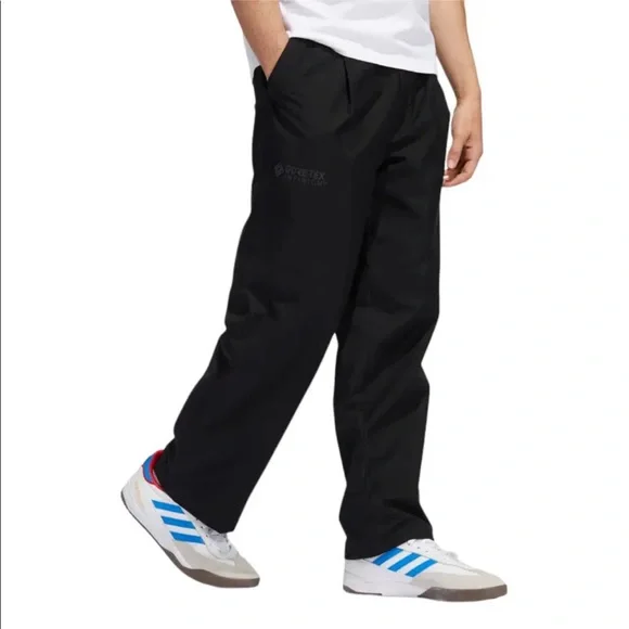 Adidas Black Skateboarding Gore-Tex Tech Water Resistant Unisex Pants Large